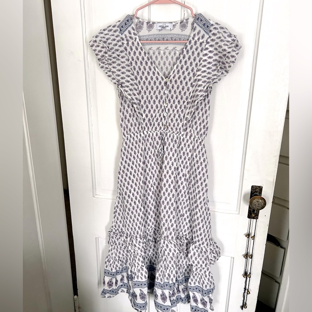 Carly Jean LA Paisley Ruffle Spring Dress